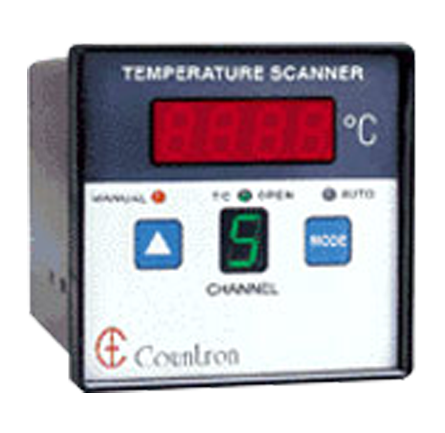 8 channel J/K/R/PT100/4-20mA Scanner, user settable
