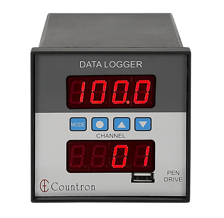 8 channel Temperature Scanner for J/K/R/PT100/4-20mA sensor with direct USB Pen Drive output (LED Display)