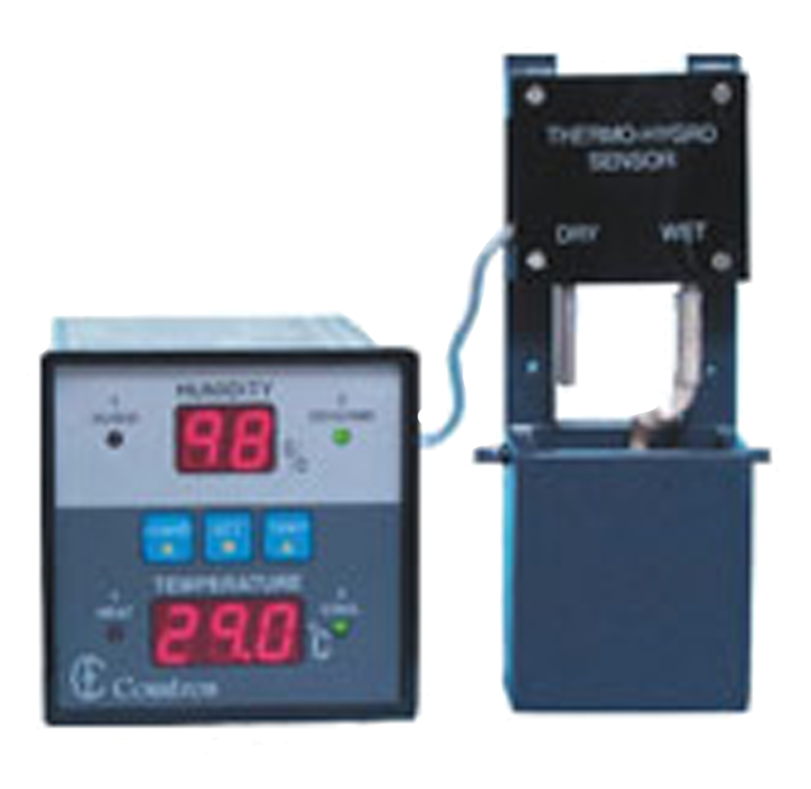 Panel Mounted Humidity and Temperature Indicator with dry/wet sensor