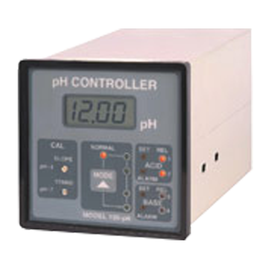 Online pH Controller with 2 set limits and 2 alarm limits and Isolated 4-20mA output