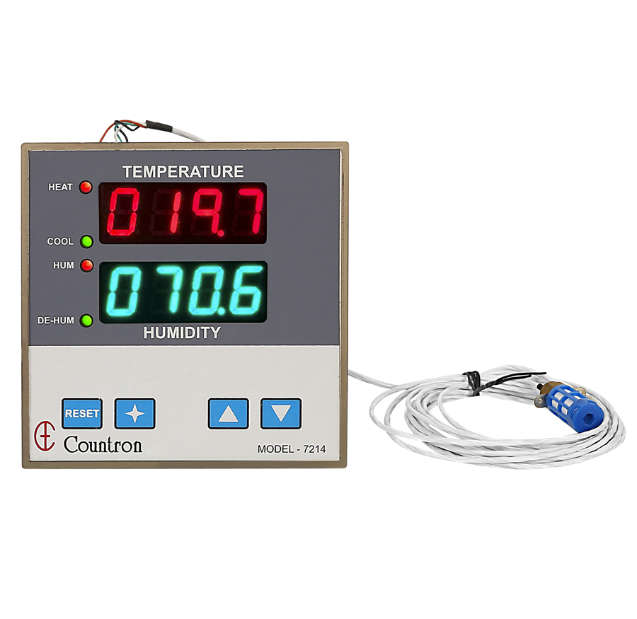 Humidity and Temperature Controller with Honeywell make capacitive sensor and 4 SSR outputs for Heater/Cooler/Humidifier/De-Humidifier